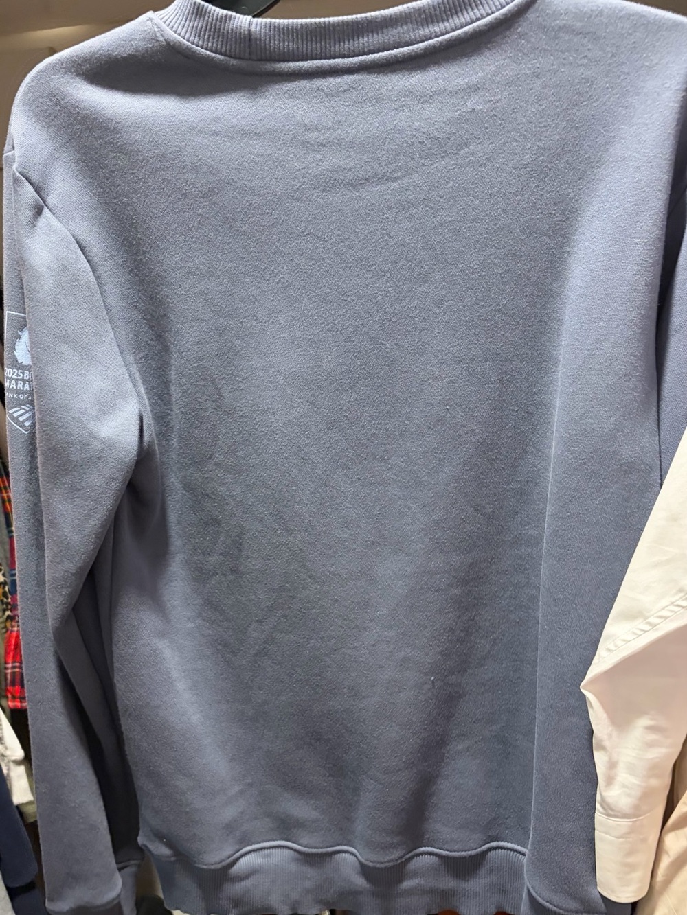 adidas Boston Marathon 2025 Gray Crewneck Sweatshirt Size Small - Picture 5 of 5